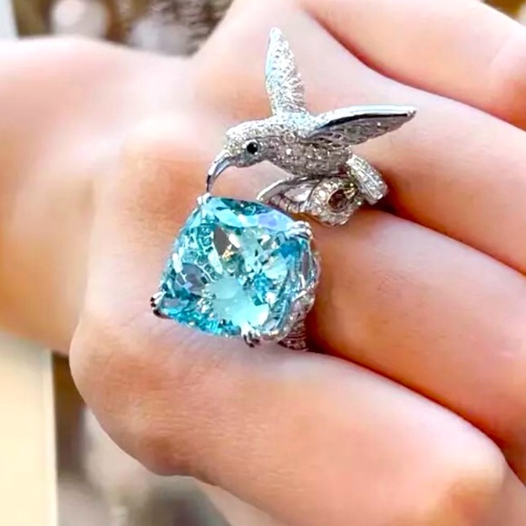 ✨✨Sky Blue Bird Ring✨Adjustable✨✨ - Picture 6 of 6